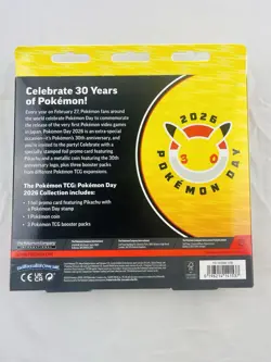 2026 Pokemon Day Collection - 30th Anniversary Promo Set Includes 3 Packs & Coin - Image 2