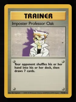 Imposter Professor Oak 073/102 Base Set Pokemon Card -A5 - Image 1