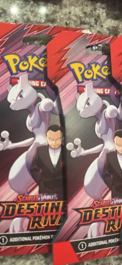 Pokemon TCG Destined Rivals Sleeved Booster Pack Lot of 28 Hangers New/Sealed - Image 2