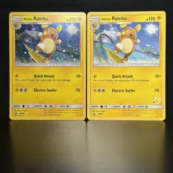 Alolan Raichu SM65 Holo + Non-Holo Lot | Sun & Moon Promo | Pokemon 25th - Image 1