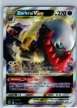 Darkrai VSTAR 99/189 - Astral Radiance Ultra Rare Holo Pokemon Card - NM - Image 1