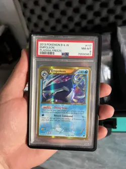 2013 POKEMON B&W PLASMA FREEZE #117 EMPOLEON PSA 8 - Image 1