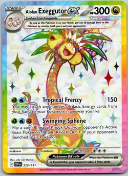 Alolan Exeggutor ex 225/191 Ultra Rare Surging Sparks NM - Image 1