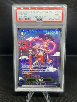 2026 ONE PIECE OP14-EB04-THE AZURE SEA'S SEVEN #093 PERONA PSA 9 - Image 1