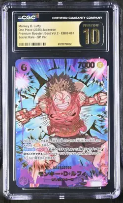 Monkey D. Luffy #EB02-061 Japanese One Piece Premium PRB-02 CGC 10 Pristine - Image 1