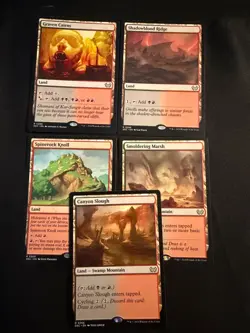 Sulfurous Springs + Red lands [Duskmourn] Magic MTG Cards LP - Image 1