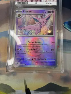 Ace 10 Espeon 033/131 Masterball Reverse Holo Prismatic Evolutions Pokemon Card - Image 3