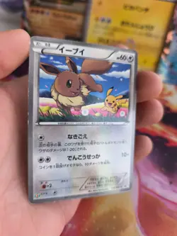 Pokemon Karte Card Holo Eevee Evoli Pikachu BW Promo Black White japanese VG - Image 4