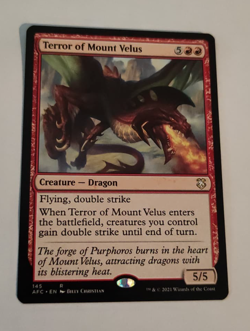 MtG Terror of Mount Velus (AFC-145) Rare English MINT - Image 1