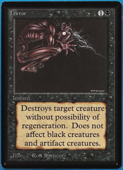 Terror Beta NM Black Common MAGIC THE GATHERING MTG CARD (ID# 501416) ABUGames - Image 1