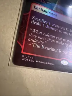 MTG Goblin Bombardment WOT 0043 R NM FOIL - Image 3