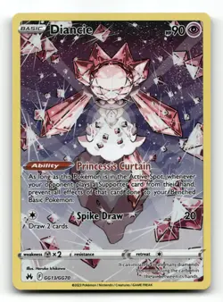 Diancie GG13/GG70 - Crown Zenith Galarian Gallery - Pokemon Card NM/M - Image 1