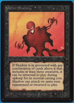 Nether Shadow Beta NM Black Rare MAGIC THE GATHERING CARD (ID# 501412) ABUGames - Image 1