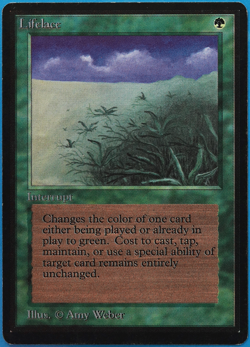 Lifelace Beta NM Green Rare MAGIC THE GATHERING MTG CARD (ID# 501411) ABUGames - Image 1