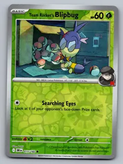 TEAM ROCKET'S BLIPBUG 015/182 COMMON DESTINED RIVALS POKEMON REVERSE HOLO NM - Image 1