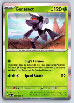 GENESECT 008/094 RARE PHANTASMAL FLAMES POKEMON NM - Image 1