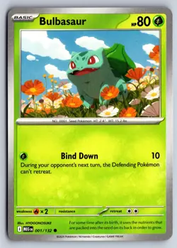 BULBASAUR 001/132 COMMON MEGA EVOLUTION POKEMON NM - Image 1