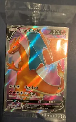 Pokemon Champions Path Charizard V SWSH050 Promo Full Art Card Sealed MT - Image 1