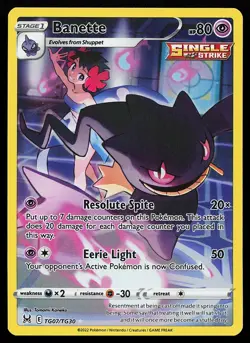 Banette TG07/TG30 Ultra Rare Lost Origin Trainer Gallery Pokemon Card - Image 1