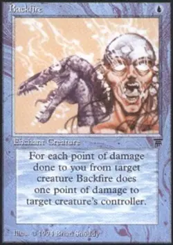 1x Backfire Light Play, English Legends MTG Magic - Image 1