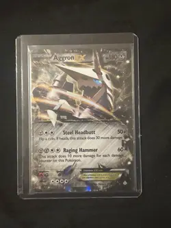 Pokemon TCG Aggron EX Primal Clash Holo Ultra Rare Card 93/160 2015 - Image 1