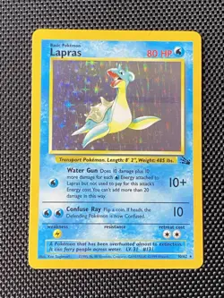 1999 Pokemon Fossil Holo #10 Lapras - Image 1
