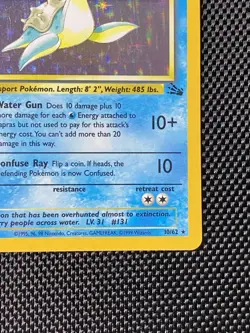1999 Pokemon Fossil Holo #10 Lapras - Image 4