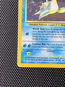 1999 Pokemon Fossil Holo #10 Lapras - Image 5