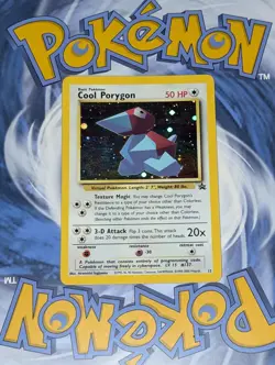 Cool Porygon 15 Wotc Black Star Promo Holo Played Pokemon Tcg Vintage - Image 2
