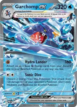 Garchomp EX 38/182 Paradox Rift Double Rare Pokemon TCG NM - Image 1