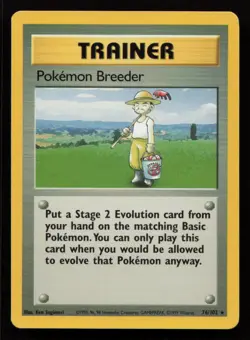 Pokemon Breeder Rare Base Set 076/102 LP (2C) - Image 1