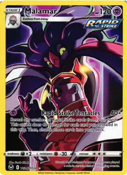 Pokemon TCG Malamar TG06/TG30 Ultra Rare Silver Tempest Trainer Gallery VLP - Image 1