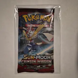 Pokemon Sun & Moon Crimson Invasion Booster Pack TCG Factory Sealed 01 820650802492 - Image 1