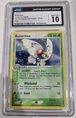 CGC 10 GEM MINT Butterfree EX Fire Red & Leaf Green 2/112 Holo Pokemon NOT PSA - Image 1