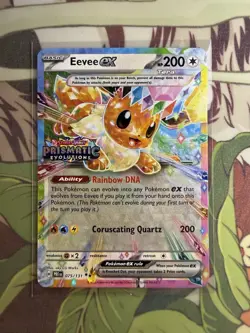 Eevee ex 075/131 Stamped Promo Prismatic Evolutions Surprise Box Pokemon - Image 1