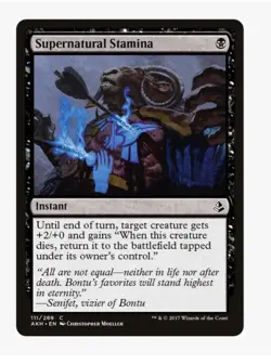 Supernatural Stamina #111 Amonkhet (AKH) Magic Card In Protective Sleeve - Image 1
