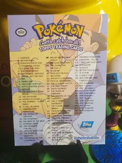 Pokemon TCG 2000 Topps Movie Animation Edition Checklist Vintage Card NM/M ;p - Image 5
