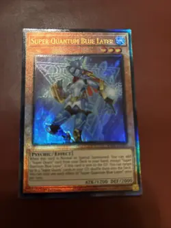 Yugioh! 1x Super Quantum Blue Layer RA05-EN009 Collector's Rare 1st Ed NM - Image 1