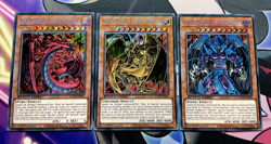 Sacred Beasts 9-Card Set (Uria Hamon Raviel) x3 SGX3 Secret Rare YuGiOh Playset - Image 2