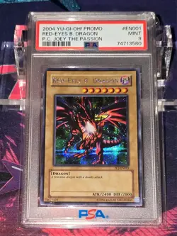 2004 Yu-Gi-Oh! Red-Eyes B. Dragon PCJ-EN001 Joey the Passion - PSA Grade 9 MINT - Image 2