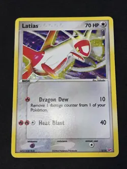 Pokemon Latias 4/10 Holo Rare 2004 Trainer Kit EX Series TCG Card MP SWIRL - Image 2