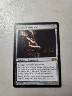 1x Haunted Plate Mail | M14 Magic 2014 | MTG Magic Cards LP Free Shipping - Image 1