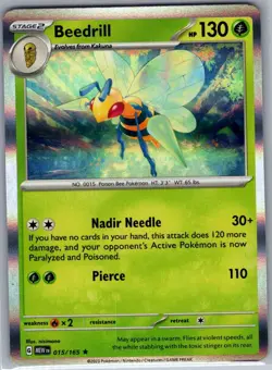 Beedrill 015/165 Holo SV: Scarlet & Violet 151 - Pokemon Card - NM - Image 1