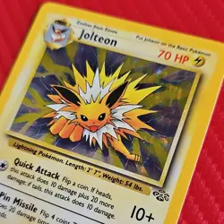 Pokemon 1999 Jolteon Jungle 4/64 Holo Rare Unlimited English TCG Card NM - Image 3