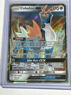 Cobalion GX 106/181 Team Up Holo Pokemon Card - NM - Image 1