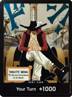 DON!! Dracule Mihawk English The Azure Sea's Seven One Piece TCG Card Game - Image 2