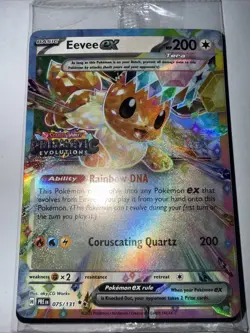 Eevee ex - (Prismatic Evolutions Stamp) 075/131 Miscellaneous Cards &... - Image 1