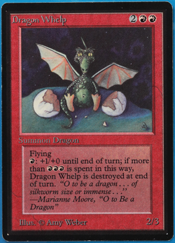Dragon Whelp Beta NM Red Uncommon MAGIC THE GATHERING CARD (ID# 501407) ABUGames - Image 1