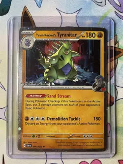 Team Rocket's Tyranitar (Pokemon Center Exclusive) 096/182 Miscellaneous Cards & - Image 1