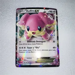 Audino EX Ultra Rare Holo 84/124 Fates Collide Pokemon TCG Card Portuguese - Image 1